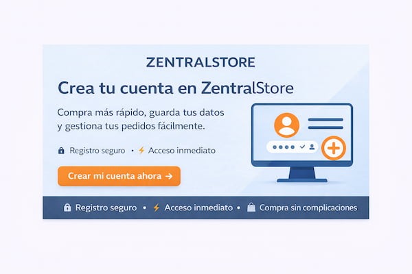 Crea tu cuenta en ZentralStore